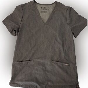 Women’s Figs Gray V-Neck Scrub Top